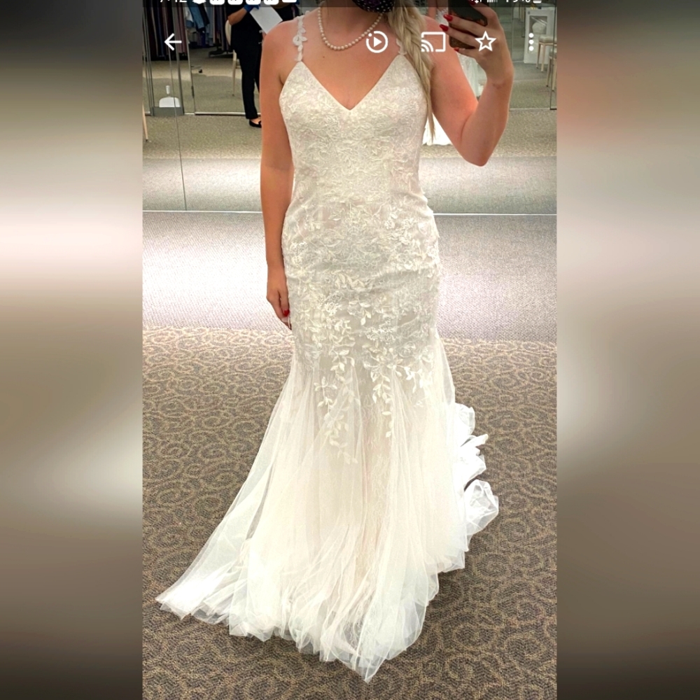 Wedding Gown with Cathedral Train Veil